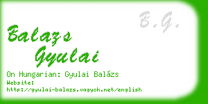 balazs gyulai business card